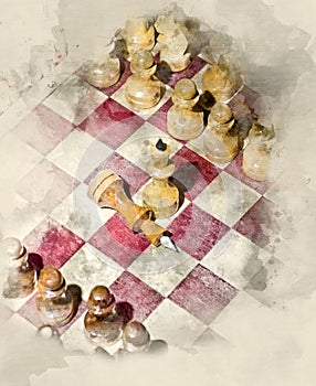 Chessboard with figures