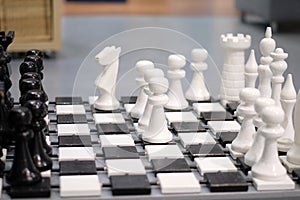 Chessboard with figures of large size
