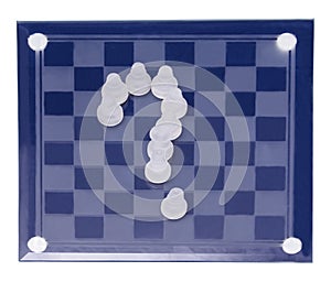 Chessboard from glass chess