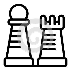 Chesse student club icon outline vector. Education study