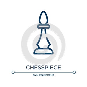 Chesspiece icon. Linear vector illustration from sport equipment collection. Outline chesspiece icon vector. Thin line symbol for photo