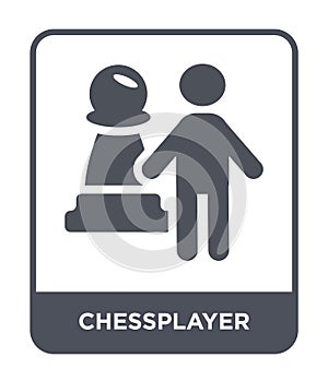 chessplayer icon in trendy design style. chessplayer icon isolated on white background. chessplayer vector icon simple and modern