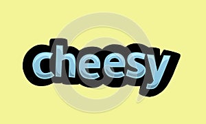 CHESSY writing vector design on a yellow background