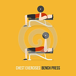 Chest Exercises. Bench Press