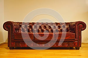 A chesterfield sofa