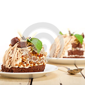 Chestnut cream cake dessert