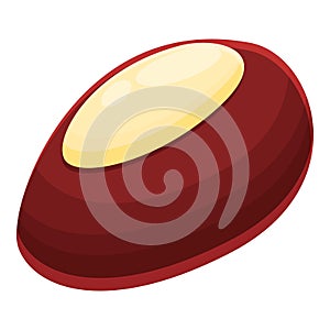 Chestnut nature icon, cartoon style