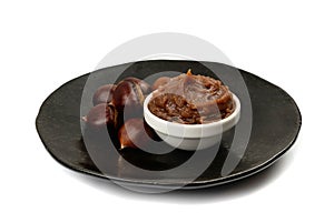 Chestnut Puree Isolated, Marrons Cream, Spread, Jam photo