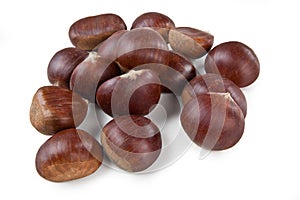 Chestnuts â€“ Castagne,  Isolated on White Background