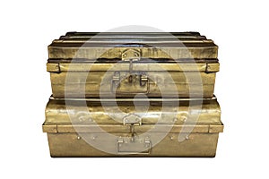 chests treasure isolated on white background with clipping path