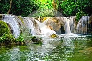 Chet Sao Noi waterfall in Khao Yai National Park Thailand photo