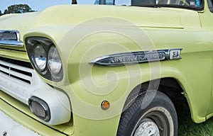 Chevrolet Apache classic pickup truck presented on annual oldtimer car show, Israel