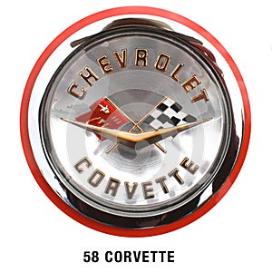 Chevrolet Corvette Classic Hood Badge- 1958