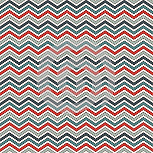 Chevron abstract background. Retro seamless pattern with classic geometric ornament. Zigzag horizontal lines wallpaper.