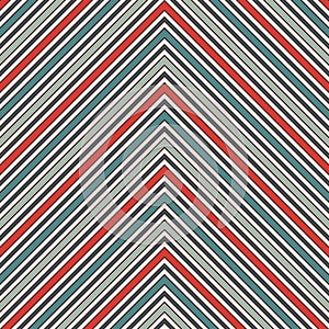 Chevron abstract background. Retro seamless pattern with classic geometric ornament. Zigzag horizontal lines wallpaper.