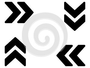 Chevron icon silhouette vector art