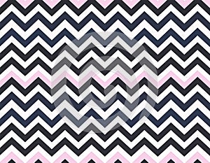 Chevron Pattern with Black, White, and Pink