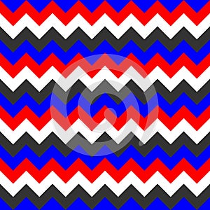 Chevron pattern seamless vector arrows design colorful white red blue black