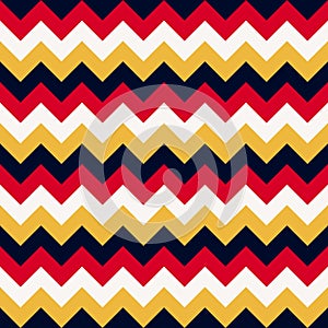Chevron pattern seamless vector arrows geometric design colorful black red yellow white
