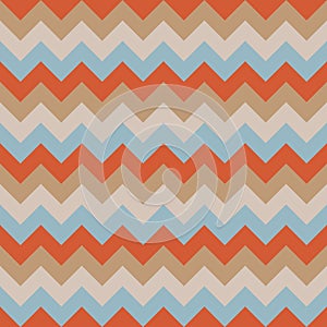 Chevron pattern seamless vector arrows geometric design colorful pastel retro vintage orange brown beige aqua blue