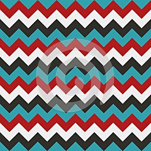 Chevron pattern seamless vector arrows geometric design colorful white aqua blue red green