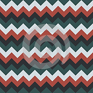 Chevron pattern seamless vector arrows geometric design colorful white red black dark green