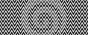 Chevron seamless pattern. Repeating zig zag ornament texture. Black and white herringbone background. Vector wallpaper