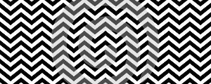 Chevron seamless pattern. Repeating zig zag texture. Black and white herringbone ornament background. Vector wallpaper