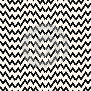 Chevron seamless pattern. Vector zigzag stripes background. Black and white
