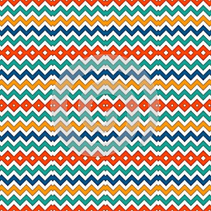 Chevron stripes background. Bright seamless pattern with classic geometric ornament. Zigzag horizontal lines wallpaper.