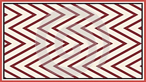 Chevron Zigzag Geometric Pattern Red and Cream, vector design Generative AI