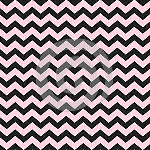 Chevrons seamless pattern background pink and black stripes.