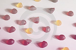 chewable supplements, nutritional gummies, edible health concept