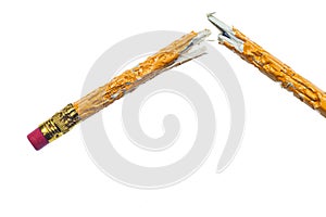 Chewed and Broken Pencil