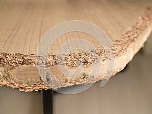 Chewed wooden table