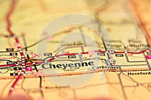 Cheyenne wyoming area map photo