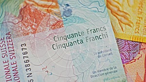 CHF 50 close up, swiss francs, Switzerland
