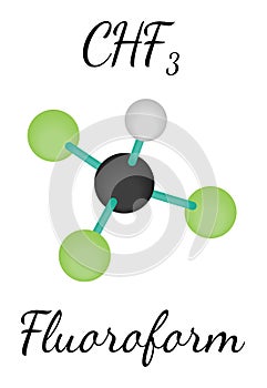 CHF3 fluoroform molecule