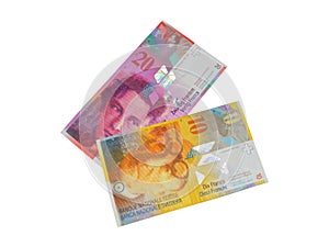 Chf swiss franc banknote