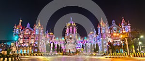 Chhatrapati Shivaji Maharaj Terminus, a UNESCO world heritage site in Mumbai, India photo