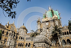 Chhatrapati Shivaji Terminus formerly Victoria Terminus a historic railway station and a UNESCO World Heritage Site in Mumbai, I