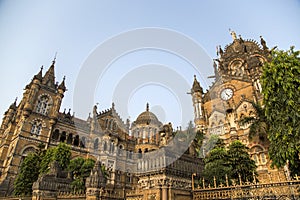 Chhatrapati Shivaji Terminus at Mumbai, India. photo