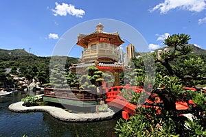 Chi Lin Nunnery and garden in Hong Kong photo