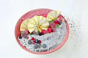 Chia apple pudding