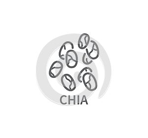 Chia Line Icon
