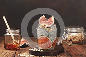 Chia pudding with figs