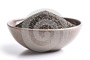 Chia seed isolated on white background. Generative AI
