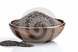 Chia seed isolated on white background. Generative AI