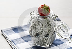 Chia seed pudding with berries