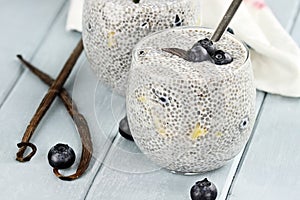 Chia Seed Pudding and Fruit photo
